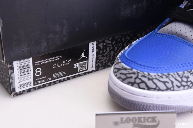 Rep 'Varsity Royal' - 400 Jordan Air CT8532 Retro 3 0719